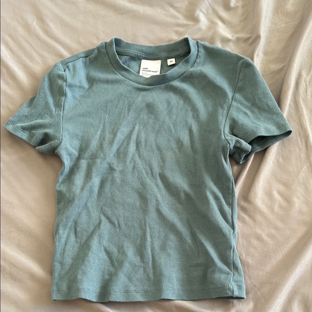 Aritzia Blue Short Sleeve Tee